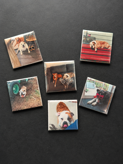 2.5x2.5 Square Custom Photo Magnets (6 pack)